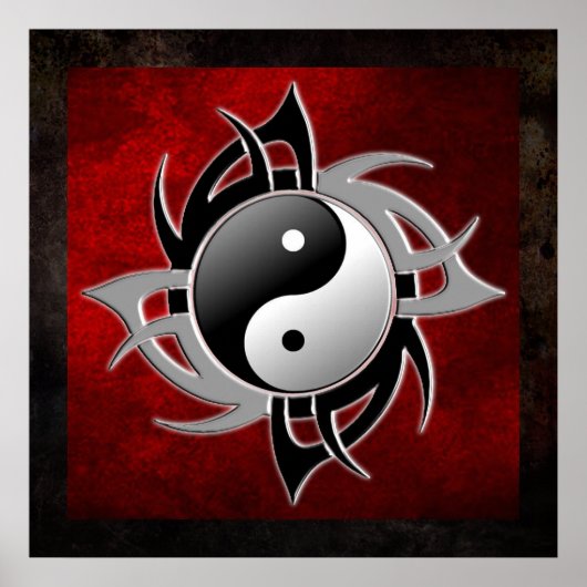YIN YANG TRIBAL 3D POSTER (Voorkant)