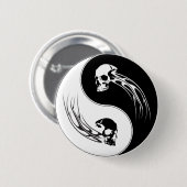 Yin Yang Tribal Skull Ronde Button 5,7 Cm (Voorkant /achterkant)