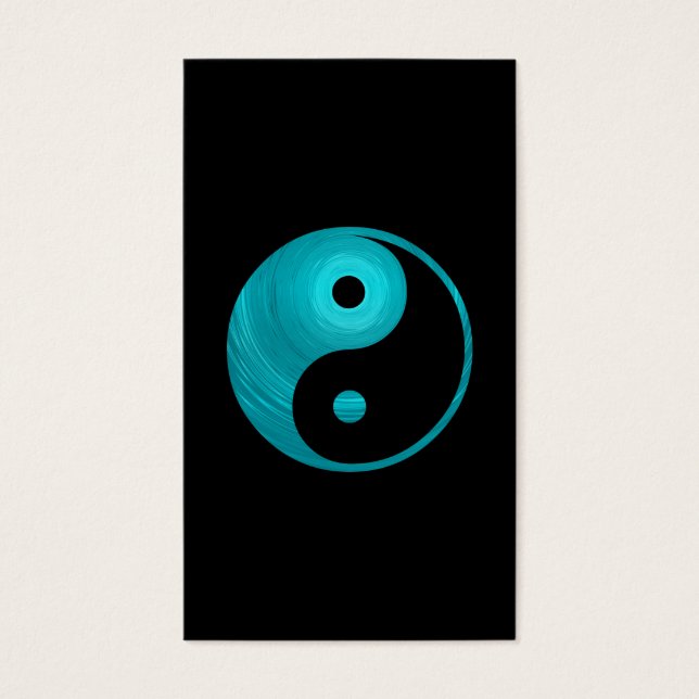 Yin Yang Turquoise Blue Aqua Spiral Modèle Noir (Devant)