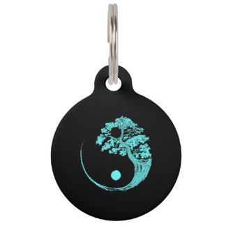 Yin Yang Turquoise Blue Bonsai Tree Japans Huisdierpenning