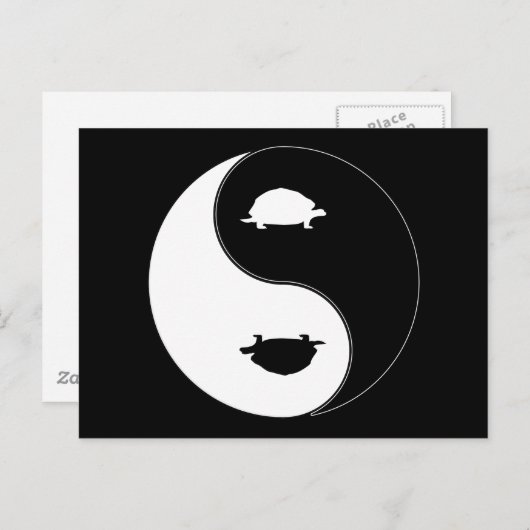 Yin Yang Turtle Briefkaart (Voorkant / Achterkant)