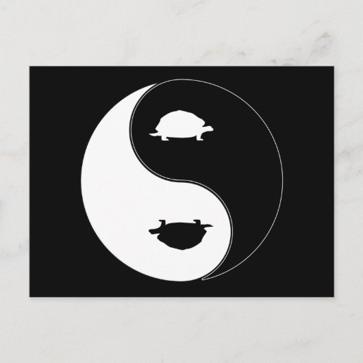 Yin Yang Turtle Briefkaart (Voorkant)