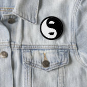 Yin Yang Turtle Ronde Button 5,7 Cm (In situ)