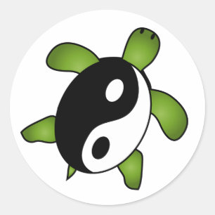 Yin Yang Turtle Sticker