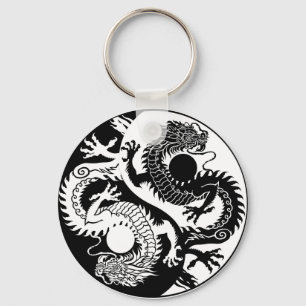 YIN YANG TWEE DRAGONS SLEUTELHANGER