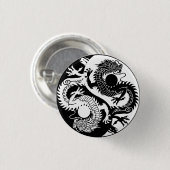 YIN YANG TWEE DRAGONS SLEUTELHANGER BUTTON (Voorkant /achterkant)