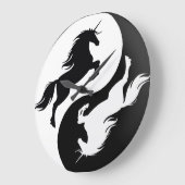 Yin Yang Unicorn Clock Grote Klok (Hoek)