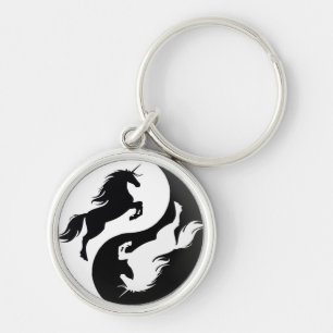 Yin Yang Unicorn Sleutelhanger