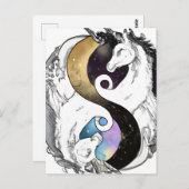 Yin Yang Unicorns Briefkaart (Voorkant / Achterkant)