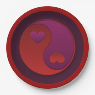 Yin Yang Valentijnskaarten Papieren Bordje