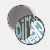 Yin Yang Vuil Schoon Vaatwasser Magnet Bruin/Blauw Magneet (Voorkant / Achterkant)