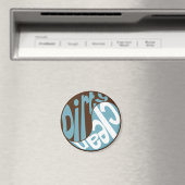 Yin Yang Vuil Schoon Vaatwasser Magnet Bruin/Blauw Magneet (Insitu (Vaatwasser))