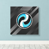 Yin Yang Waves Canvas Afdruk (Insitu (Houten vloer))
