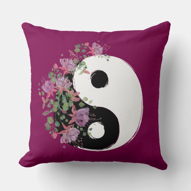 Yin Yang werp kussen  (Voorkant)