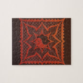 Yin Yang Woodcut Mandala Legpuzzel (Horizontaal)