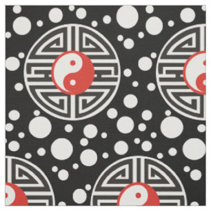 Yin & Yang Yantra Tattoo + uw achtergrond en ideeë Stof
