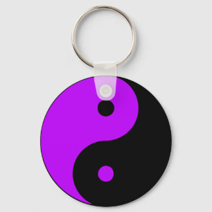 Yin Yang Ying Taoism Sign Chinese Taijitu Paars Sleutelhanger