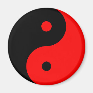 Yin Yang Ying Taoïsme Teken Chinees Taijitu Rood Magneet