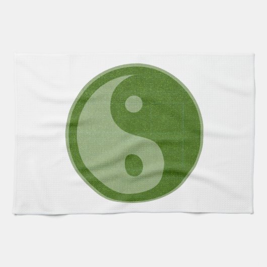 YIN YANG YINYANG GREEN THEEDOEK (Horizontaal)