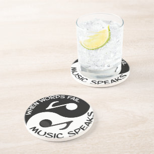 Yin yang zandsteen onderzetter