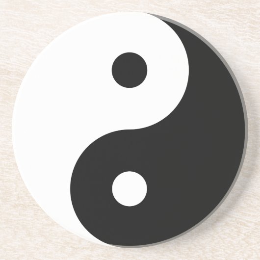 Yin Yang Zandsteen Onderzetter (Voorkant)