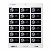 Yin Yang Zee Mountains met jouw monogram Etiket (Full Sheet)