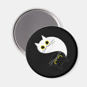 YIN YANG Zen Cat Magnet Magneet (Voorkant / Achterkant)