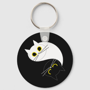 YIN YANG Zen Cat sleutelhanger