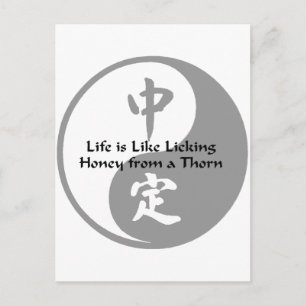 Yin Yang - Zoals honing op een Thorn Briefkaart