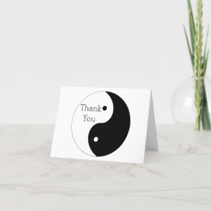 Yin Yang zwart-wit bruiloft dank u Bedankkaart
