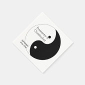 Yin Yang zwart-wit ontwerp bruiloft Servet (Hoek)