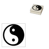 Yin-Yang Zwart/Wit Rubberstempel (Gestempeld)