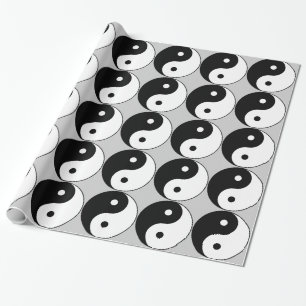 yin yang zwart wit symbool cadeaupapier