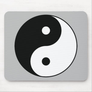 yin yang zwart wit symbool muismat