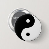 yin yang zwart wit symbool ronde button 5,7 cm (Voorkant /achterkant)