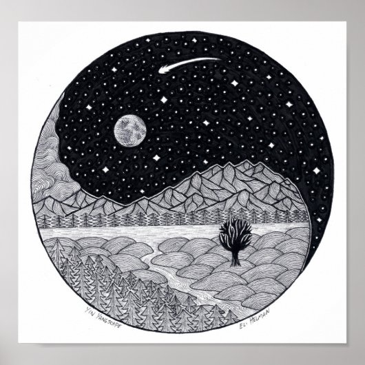 Yin Yangscape Poster (Voorkant)