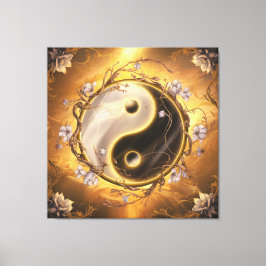 Ying en Yang Heilig Symbool Canvas Afdruk