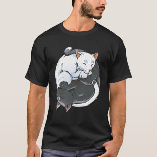 Ying en Yang Katten Spiritualiteit Meditatie Yoga T-shirt