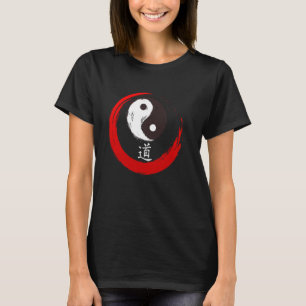 Ying en Yang Lichaam en Ziel Chinese symbolen Chin T-shirt