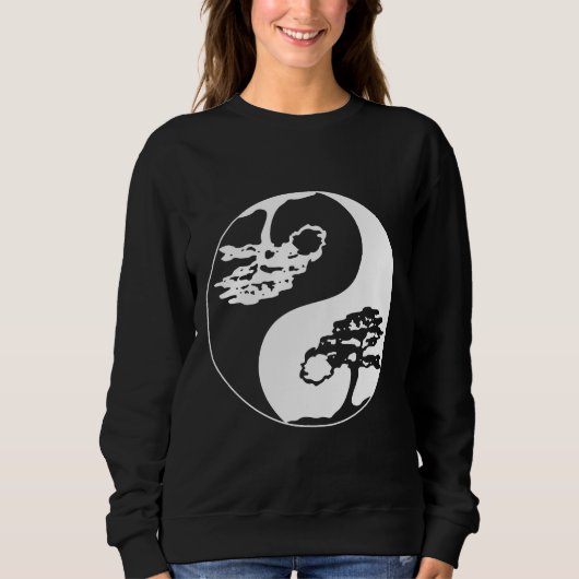 Ying Yang Bonsai Tree Philosophy - Licht en donker Trui (Voorkant)