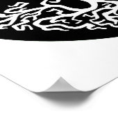 Ying-Yang-boomcirkel Poster (Hoek)