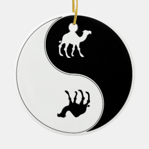 Ying Yang Camel Keramisch Ornament