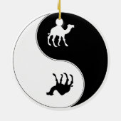 Ying Yang Camel Keramisch Ornament (Achterkant)