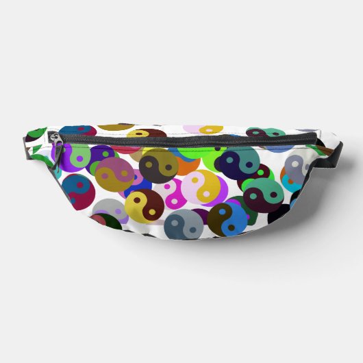 Ying Yang cirkels kleurrijk patroon Heuptasje (Liggend)