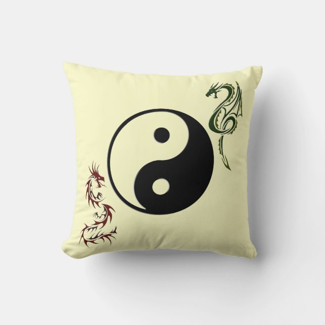 Ying Yang Coussin chinois du dragon (Recto)