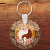 Ying Yang Heart Tree of Life Sleutelhanger (Voorkant)