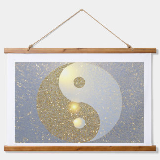 Ying Yang in goud Hangend Wandkleed