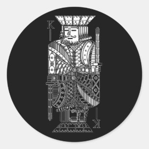 Ying Yang King Ronde Sticker