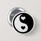 Ying Yang Love Ronde Button 5,7 Cm (Voorkant /achterkant)