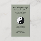 Ying Yang Massage Visitekaartje (Voorkant)